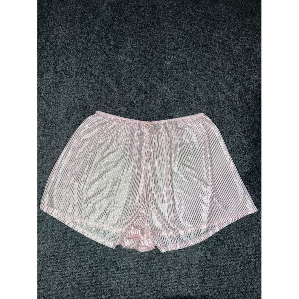 Petra Fashions Pink Striped Satin Sleep Shorts Pajama Bottoms Size 1X